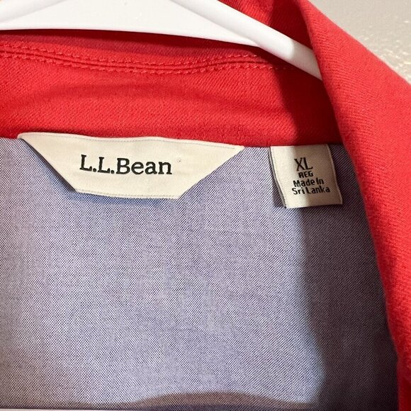 L.L. Bean Women's Cotton Canvas Stretch Blazer Twill Jacket Three Button Size XL - Picture 2 of 6